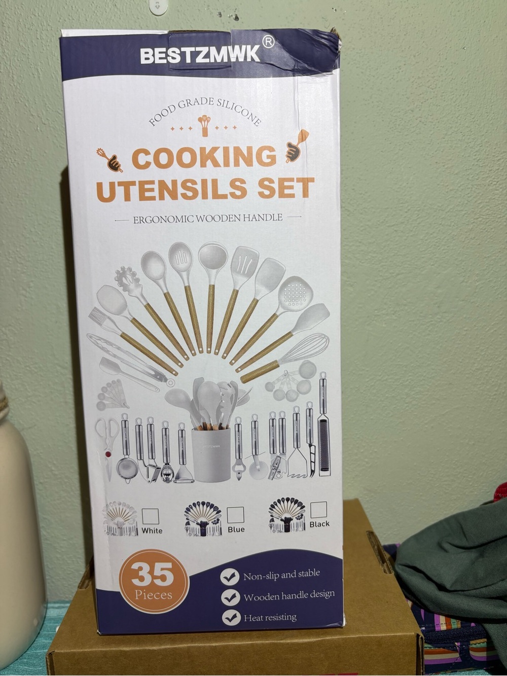 Wood 35-Piece Cooking Utensils Set